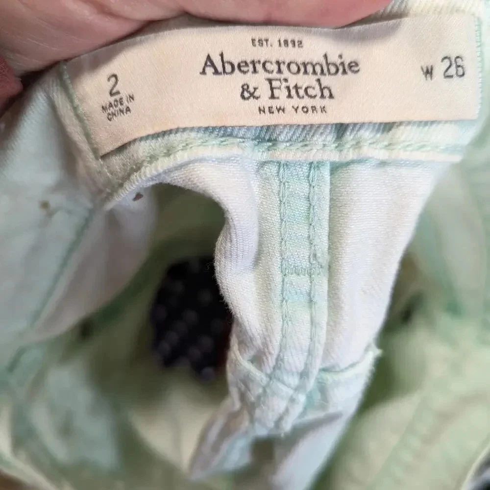 Abercrombie & Fitch Distressed Mint Shorts - 2